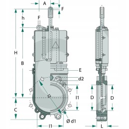 Mz plokščių užtvarų vožtuvas, peilių vožtuvas, dvipusė hidraulika