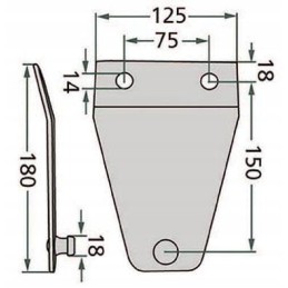 Kverneland Krone Vicon Moto vejapjovės peilių laikiklis