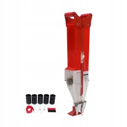 Reguliuojamas dviejų cilindrų rankinis trąšų aplikatorius