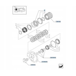 Pavarų dėžės stūmoklis new holland t6000 korpusas mxu 81871392 c