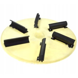 Lėkštė su 6 ašmenimis, balta, pagaminta iš plastiko, 50 cm pločio