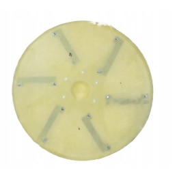 Lėkštė su 6 ašmenimis, balta, pagaminta iš plastiko, 50 cm pločio