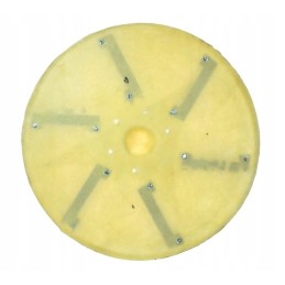 Lėkštė su 6 ašmenimis, balta, pagaminta iš plastiko, 50 cm pločio