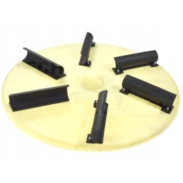 Lėkštė su 6 ašmenimis, balta, pagaminta iš plastiko, 50 cm pločio