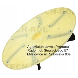 Lėkštė su 6 ašmenimis, balta, pagaminta iš plastiko, 50 cm pločio