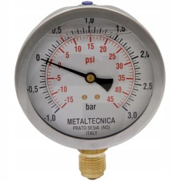 Vakuuminis manometras, užpildytas glicerinu, skersmuo 100 mm