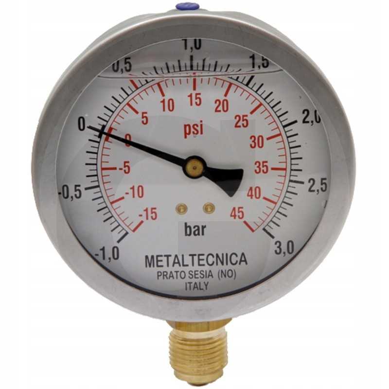 Vakuuminis manometras, užpildytas glicerinu, skersmuo 100 mm