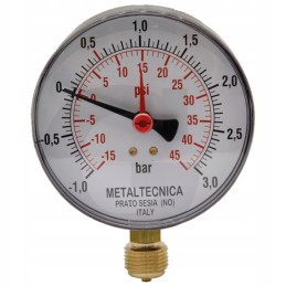 Vakuuminis manometras be glicerino oe 100 mm 1 2