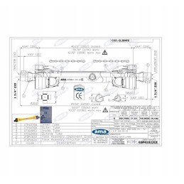 Kardaninis velenas 460nm 1200mm 1 3 8 6 trikampis vamzdis