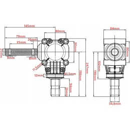 Bunkerio trąšų barstytuvo kampinė pavara 1 1