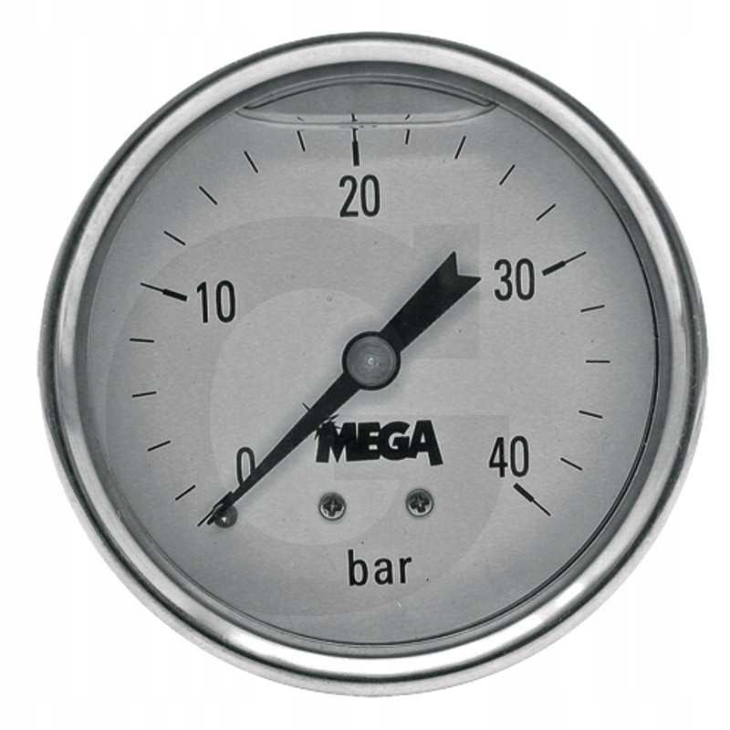 Glicerino slėgio matuoklis 0 40 bar arba 63 mm 1 4
