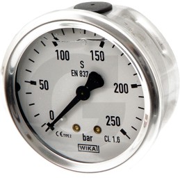 Glicerino slėgio matuoklis 0 60 bar arba 63 mm 1 4