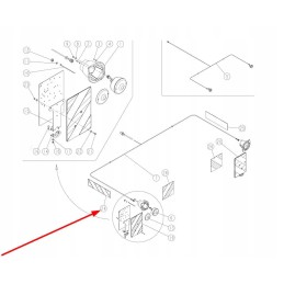 688112 šviesą atspindintis lipdukas, kairėje, krovinių dėžė
