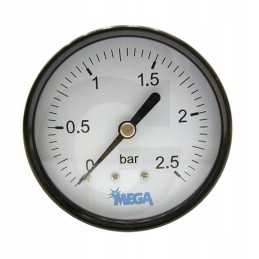 Slėgio matuoklis 63 mm 0 2 5 barai 1 4 galinis abs žalvaris