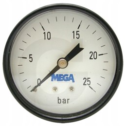 Slėgio matuoklis 63 mm 0 25 barai 1 4 galinis abs žalvaris