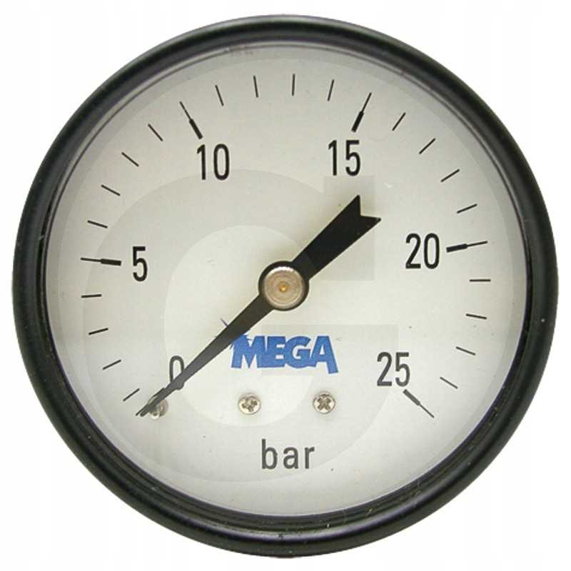 Slėgio matuoklis 63 mm 0 25 barai 1 4 galinis abs žalvaris