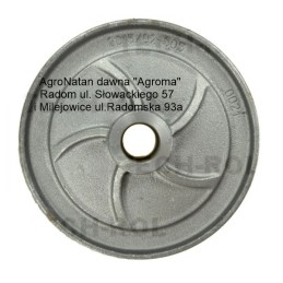 Didelis diskinis ratas dalgio barstytuvo transmisijai