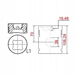 Cilindro stūmoklis fi 100mm Massey Ferguson Claas