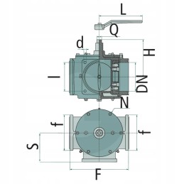 Trijų krypčių vožtuvas dn 6 su flanšu 6