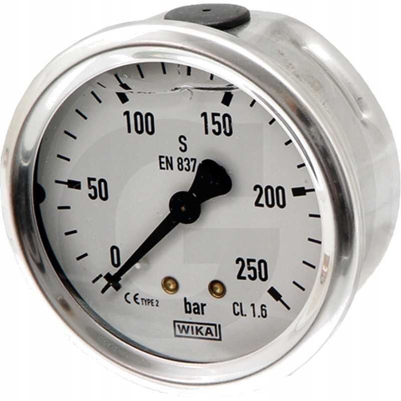Glicerino manometras 250 barų 63 mm 1 4 galinis
