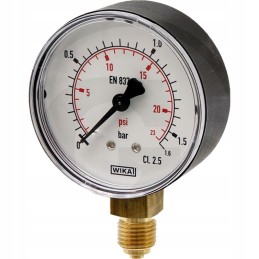 Plieninis manometras 63mm 0 10 bar 1 4 žemesnis