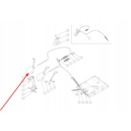 980758 kairioji valdymo kabelio svirtis