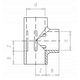 PVC trišakis 50x50x50 mm