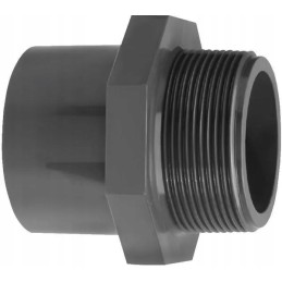 Srieginis vamzdis su išoriniu sriegiu pagamintas iš PVC VDL 63 mm