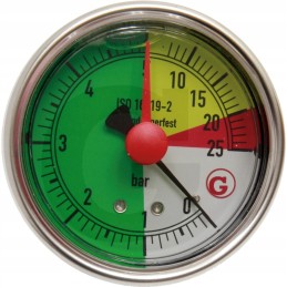 Wika manometras 1 4 0 25 bar 63mm nerūdijantis plienas