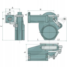 Mz svirties sklendė 3 su pneumatine pavara 3