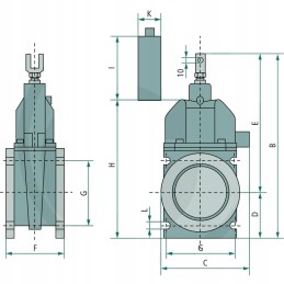 Hertell plokščias pleištinis sklendė lau 150 6 150m