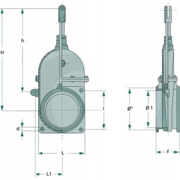 Dvigubo veikimo hidraulinis pleištinis sklendė 6