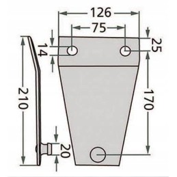 Kverneland Krone Deutz Fahr vejapjovės peilių laikiklis