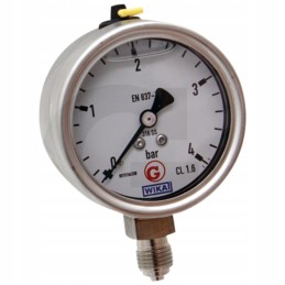 Apatinis manometras 1 4 0 4 bar 63mm nerūdijantis plienas