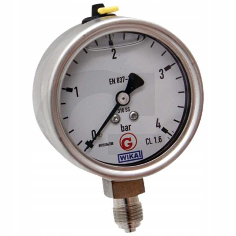 Apatinis manometras 1 4 0 4 bar 63mm nerūdijantis plienas