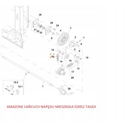 Amazone maišytuvo pavaros grandinė ed052 tagex