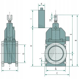Hertell plokščias pleištinis sklendė lau 150 pleištinis sklendė
