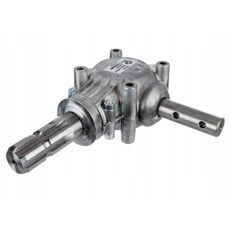 Trąšų barstytuvo kampinė pavara yra sustiprinta