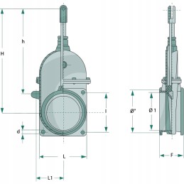 Mz sklendė, pleišto sklendė, vieno kolonėlės hidraulika