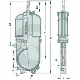 Riv peilio plokštės sklendės be flanšo