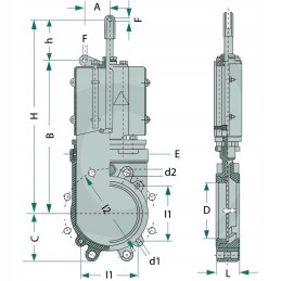 Plokštelių sklendės 4 flanšų flanšas 100 mm