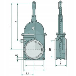 Mz sklendė, pleišto sklendė, vieno kolonėlės hidraulika
