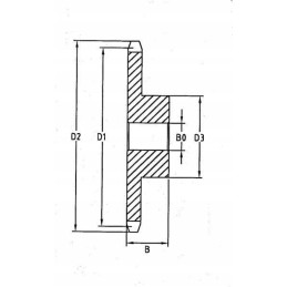 Grūdintos grandinės ratas 1x20 dantų 3 4 lan 12 b1