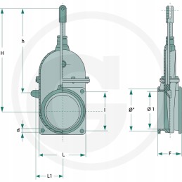 Statinės bako sklendės, 6 srieginis flanšas
