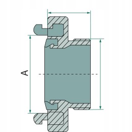Gaisrininko jungtis, plieninė, 25 mm storio, 1 colio