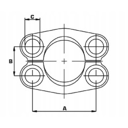 Flanšo pusės SAE tipas AFH 6000 420 bar 1