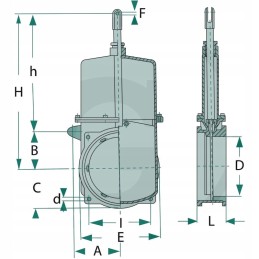 Plokštelinis sklendės 6 flanšas flanšas 145mm