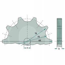 Ruebig grandinės žvaigždutė 41 3mm 6 dantukai 82 6mm tk