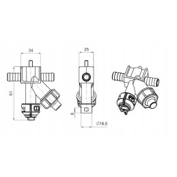 Galinis purkštuvo korpusas 0 100 08 kp purkštuvo