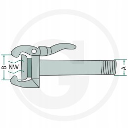 Perrot sistemos kištukas su 2 1 2 sriegiu